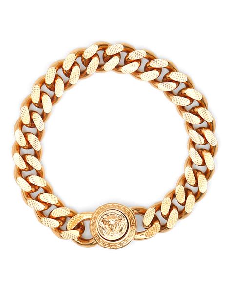 versace herren armband gold|versace crystal medusa greca.